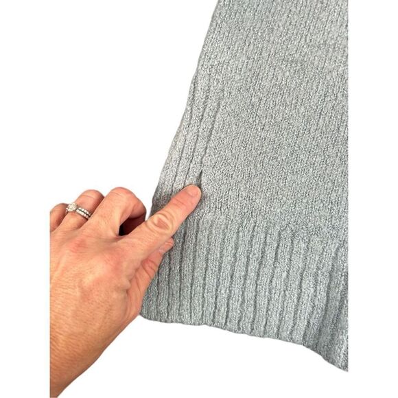 H&M LOGG Womens Sweater Crew Neck Long Sleeve Side Tie Blue Size M missing one r - Picture 6 of 12